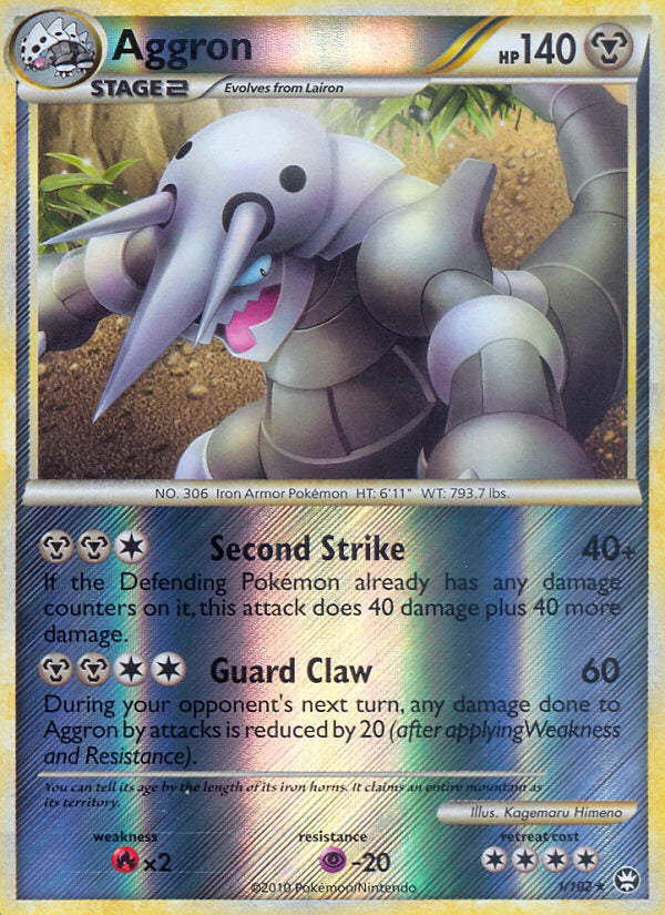 Triumphant Aggron #1/102 reverse holo